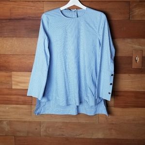 Zara women striped long sleeves tunic size S
